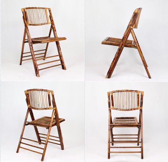 Wedding Cafe Hotel Garden Natural Bamboo Folding Chair Outdoor