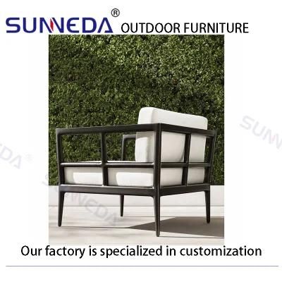 Hotel Leisure Garden Hotel Outdoor Sofa Aluminum Plate Soft Chair