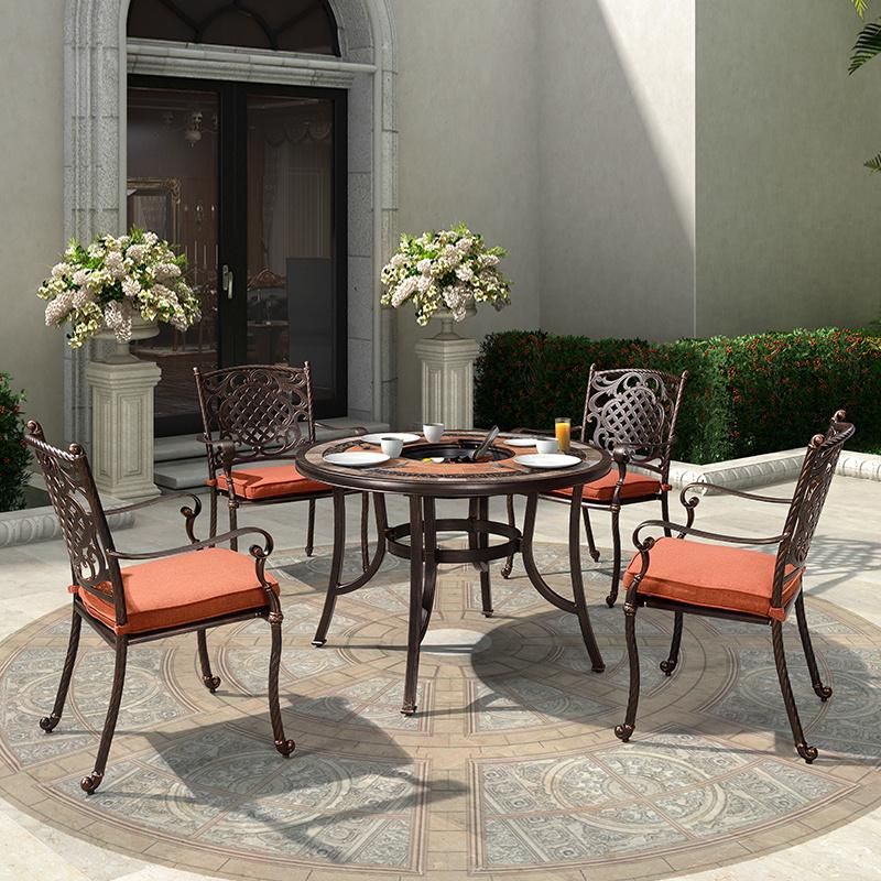 Outdoor Cast Aluminum Marble Patio Furniture