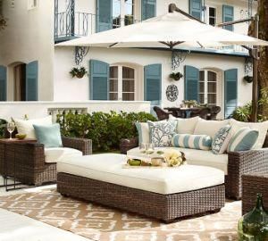 Garden Rattan Wicker Luxury Large Size Conversation Sofa Set