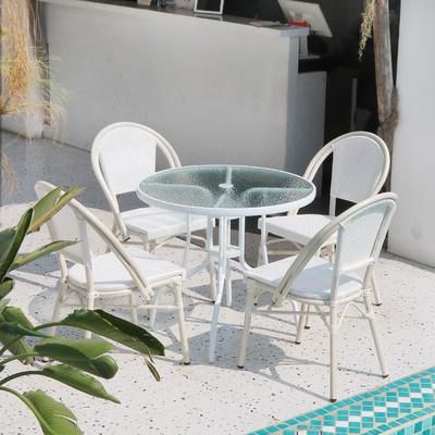Villa Hotel Outdoor Rattan Tables and Chairs Garden Patio Furniture