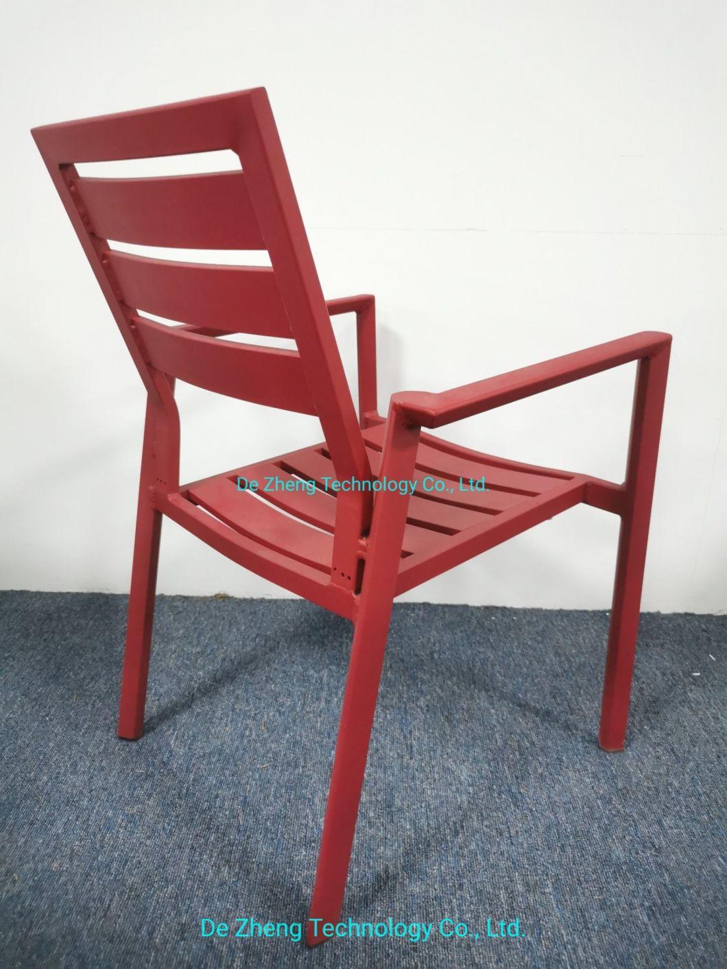 Commercial Furniture Colorful Aluminum Elegant Modern Aluminum Medium Back Cafe Restaurants Dining Garden Chair