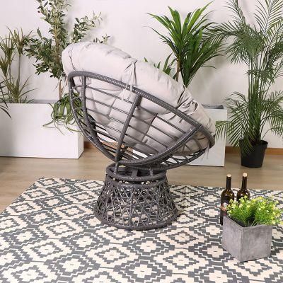 2~3years, According The Weather Aluminium+ Rattan Garden Furniture Chairs Patio Swivel Chair