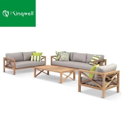 High End Teak Furniture Patio Outdoor Garden Sets Sofa Set Used on Restaurant