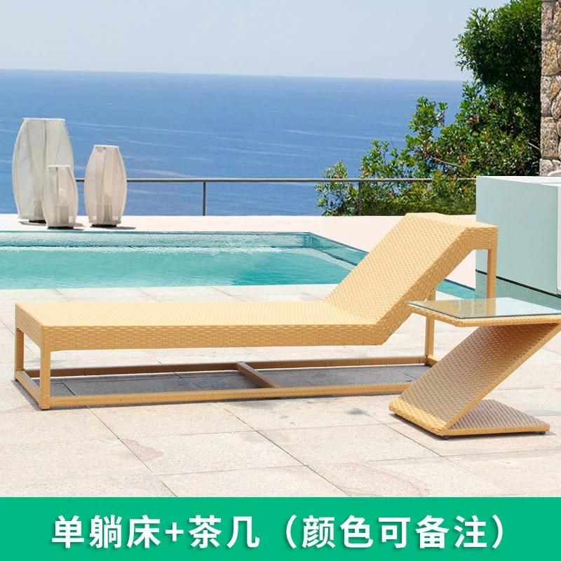 Modern Beach Lounger Chair French Chaise Lounge Suitable for Swimming Pool