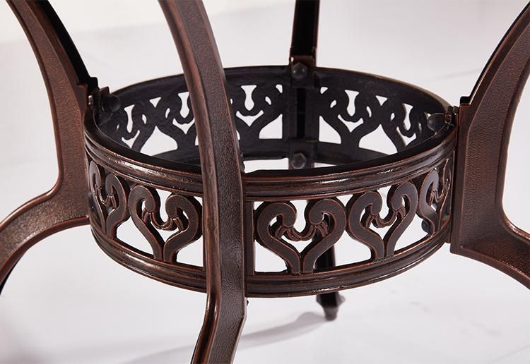 Cast Aluminum Table Square Dining Set Outdoor Table Large for Garden