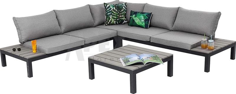 Outdoor Patio Home Furniture Aluminum Frame Design Corner Sofa Wholesale