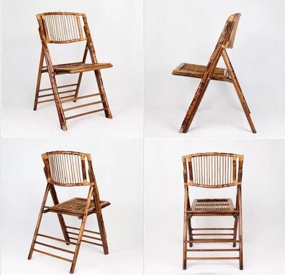 Hot-Sale Rustic Antique Vintage Bamboo Folding Rattan Wedding Chair 2022