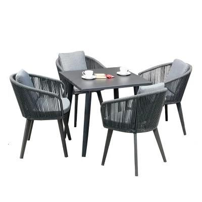 Rope Dining Chair and Plastic Wooden Furniture