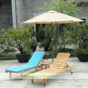 Wood Color Poolside Chair with Removable Mat (WH-D196)