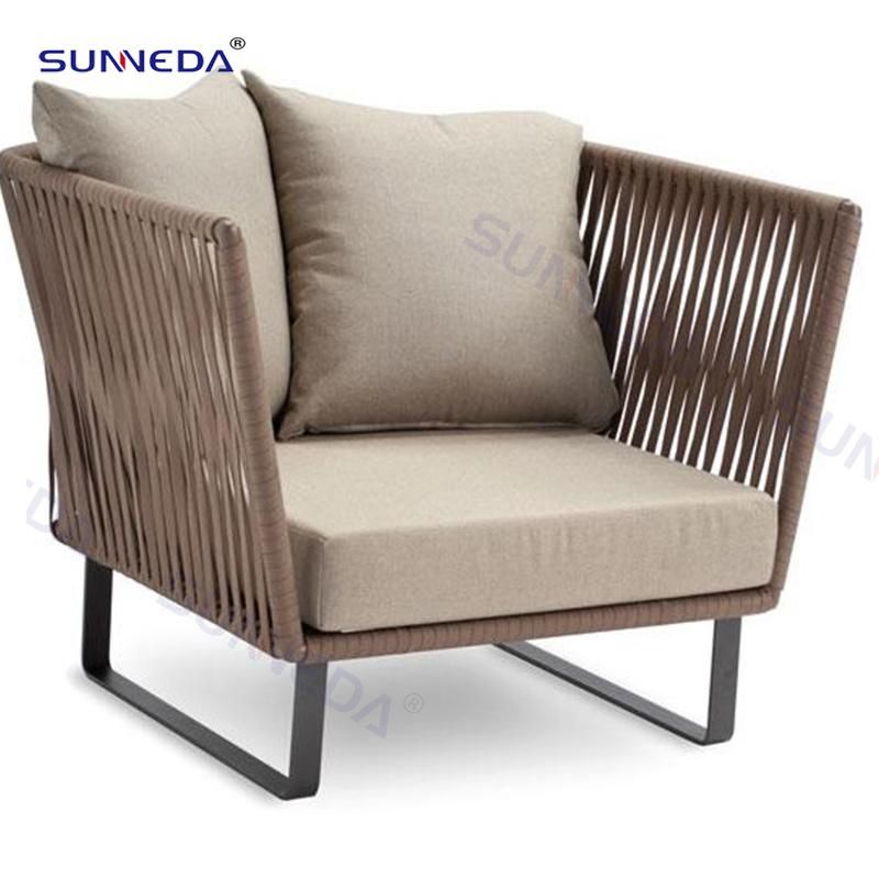Simple European Style Outdoor Sofa Set with Durable Aluminum Frame