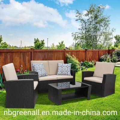 4PCS Modern Patio Garden Hotel Home Resort Rattan Wicker Leisure Sofa Set Outdoor Furniture