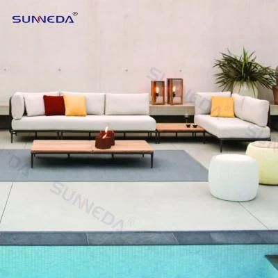Garden Comfortable Hotel Patio Outdoor PE Rattan Sofa with Tea Table