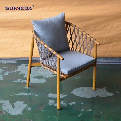 Comfortable Rattan Outdoor Furniture Rattan Chair Set Outdoor Leisure Woven Rope Chair