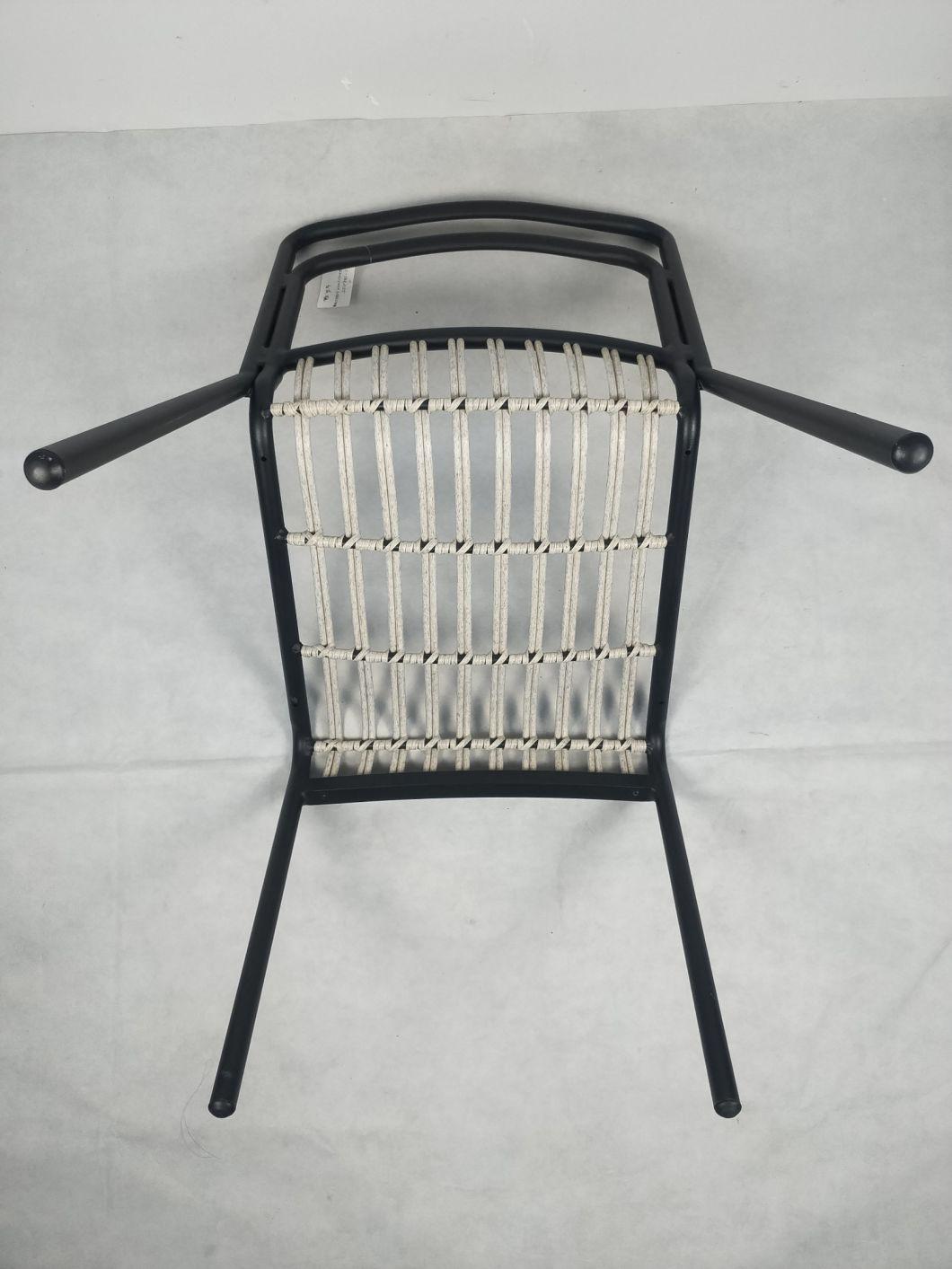 Modern Outdoor Furniture Stackable Rattan Chair Waterproof Garden Furniture for Restaurant Used