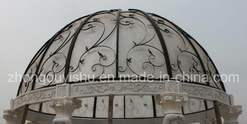 White Natural Marble Garden Gazebo