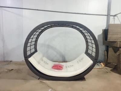 O Shape Garden Patio Rattan Leisure Big Sunbed Outdoor Furniture