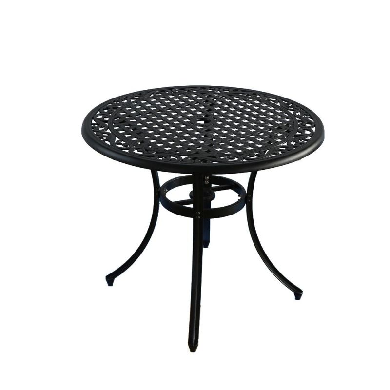Outdoor 48′′ Dining Round Table Cast Aluminum Garden Coffee Table