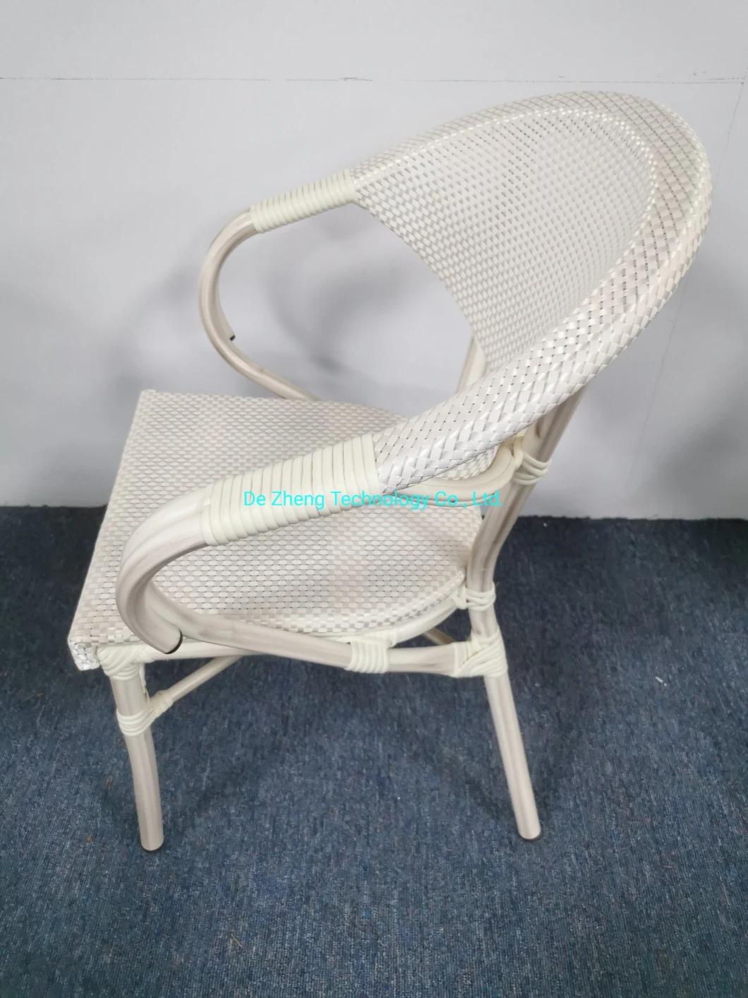 High Quality Powder Aluminum Wicker Chair Waterproof Garden Rattan Wicker Chair