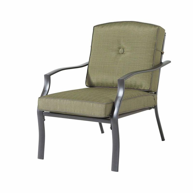 Backyard Classics Cypress 4-Piece Patio Seating Set with Sofa Chairs, Loveseat, and Glass Coffee Table