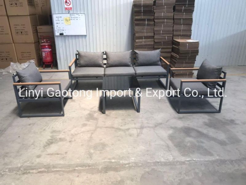 Round Cast Aluminum Table and Chair 5 PCS Patio Garden Furnitur Outdoor Metal Dining Set