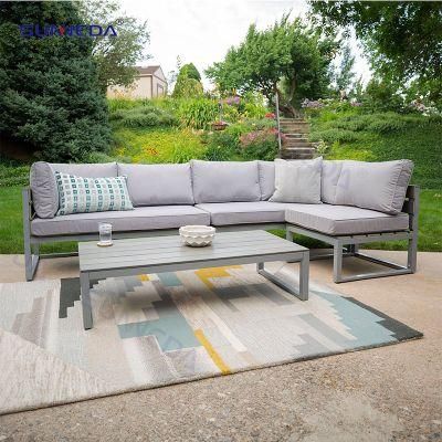 Luxury Durable White Aluminum Outdoor Furniture Garden Sofa Set