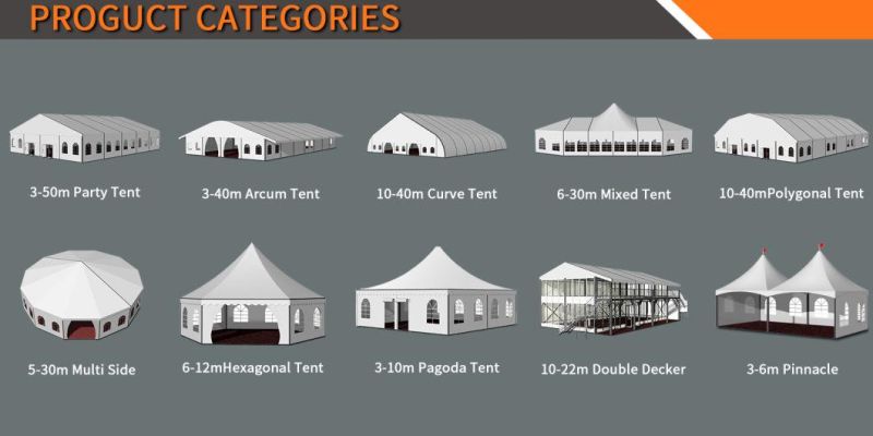 Large Marquee Party Garden Tent Curtain for Event with Ceiling