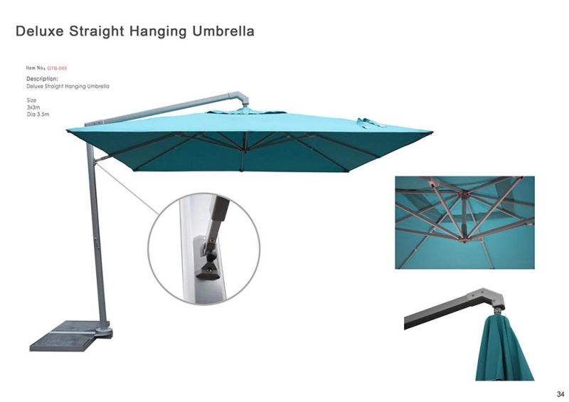 UV Patio Umbrella Parasol Umbrella for Outdoor Garden Parasol Handing 3m Umbrella