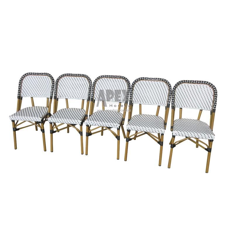 Outdoor Aluminum Frame with Resistance UV-Rattan Bistro Chair
