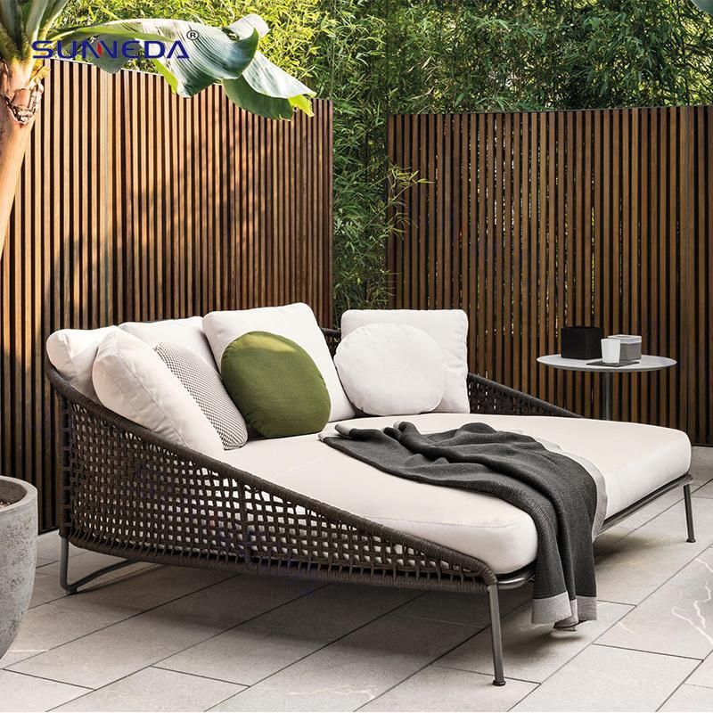 Leisure Waterproof Rope Woven Patio Single Seat Sofa Used in Parks, Balconies and Patio