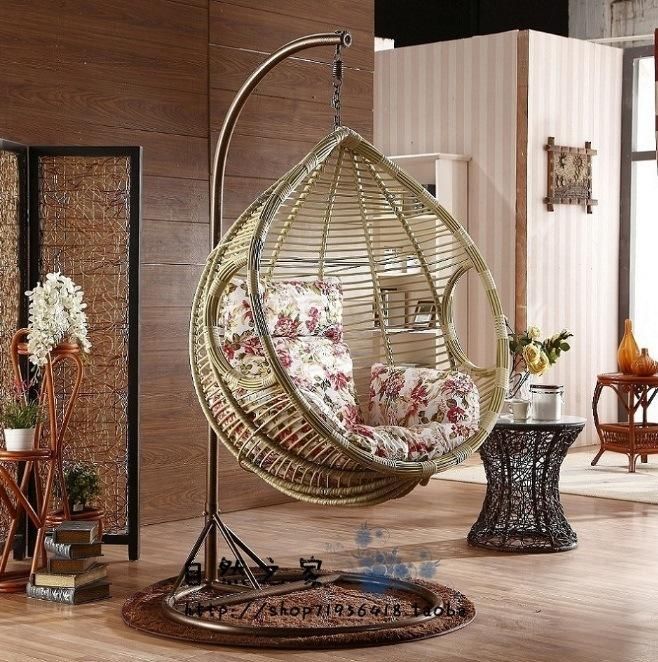 Garden Wicker Rattan Hanging Furniture Outdoor Hanging Egg Swing Chair