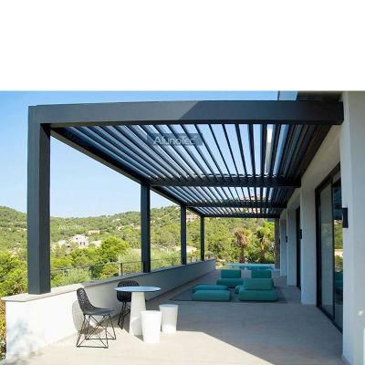 New Design Waterproof Louvered Roof Arches Pergolas with Heater for Veranda Design