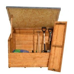4&prime; X 3&prime; Store-Plus Shiplap Garden Wooden Storage Box (1.26X0.86m)