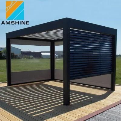 Customized Motorized Arches Outdoor Adjustable Louvered Roof Gazebo Aluminum Pergola