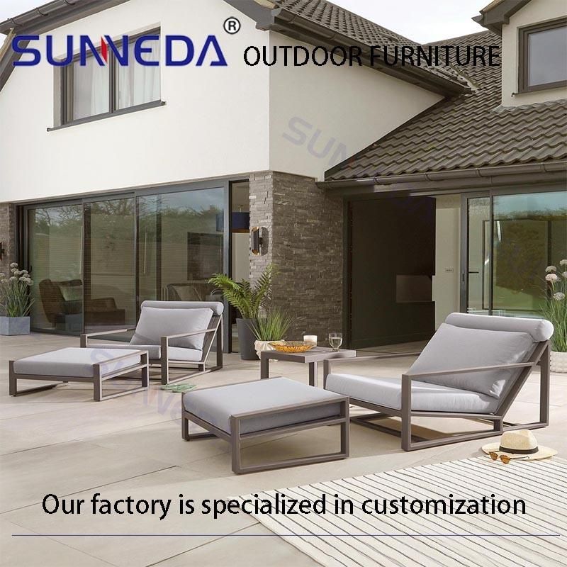 Single Chair with Foot Support and Tarpaulin Cushion