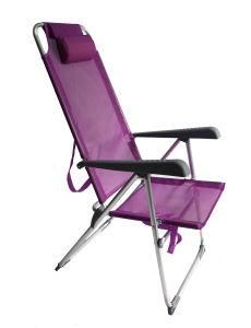Oversize Foldig Chair 7 Position Beach Chair Purple