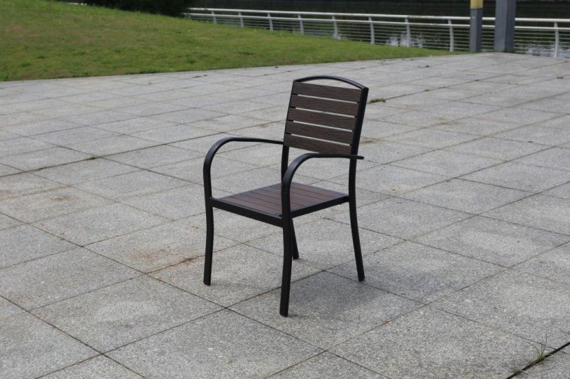 Outdoor Aluminum Patio Plastic Wood Outdoor Table Set Picnic Garden Furniture