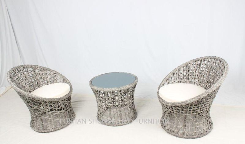 3PCS Leisure Garden Balcony Rattan Coffee Chat Set Outdoor Furniture