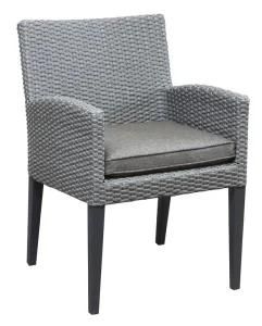 Garden Rattan Wicker Aluminum Coating Bare Legs Luxury Dining Chair