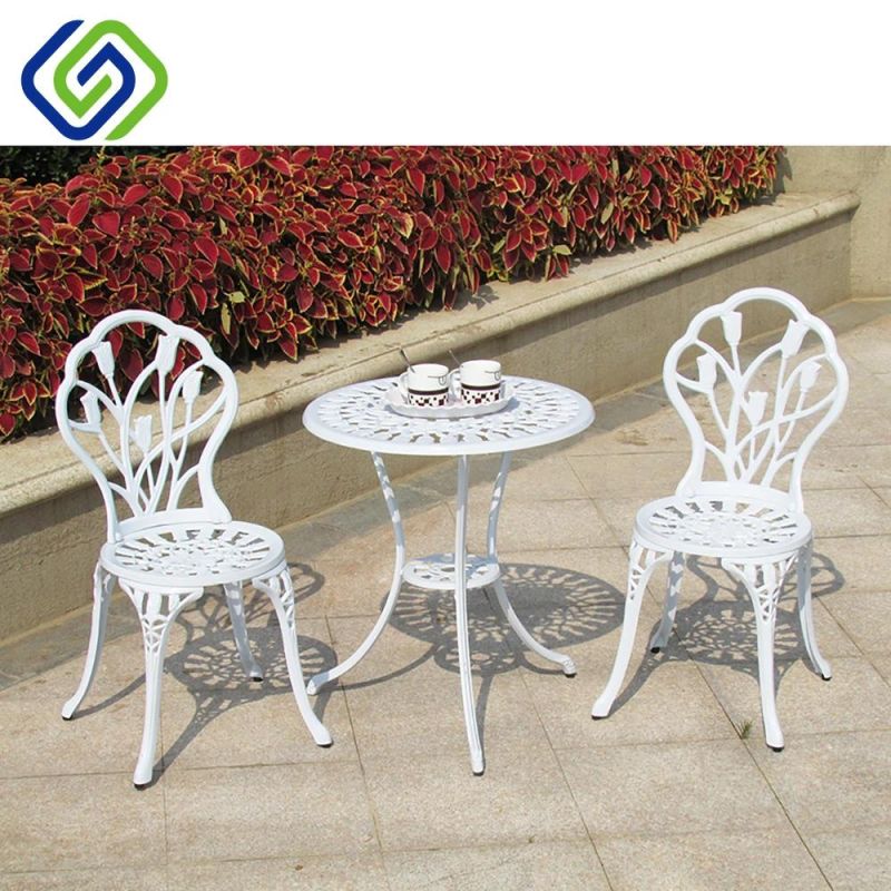 3 Piece Bistro Set Outdoor Furniture Multiple Color Cast Aluminum Patio Furniture