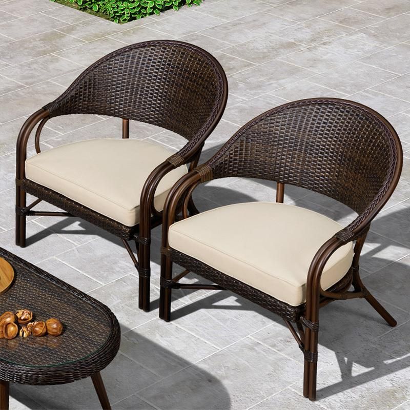 China Latest Leisure Waterproof Bistro Terrace Forest Round Rattan Outdoor Furniture Chair