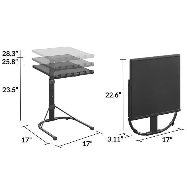 100% Quality Portable Plastic Height Adjustable Folding Table for Home