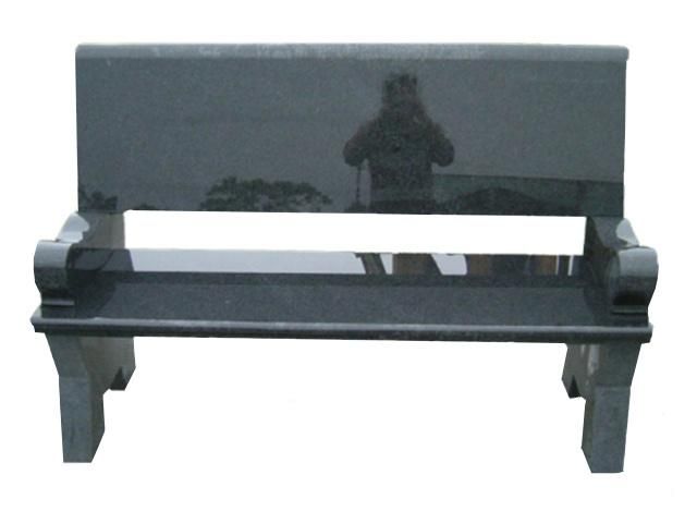 Outdoor Decoration China Black Granite Made Park Bench