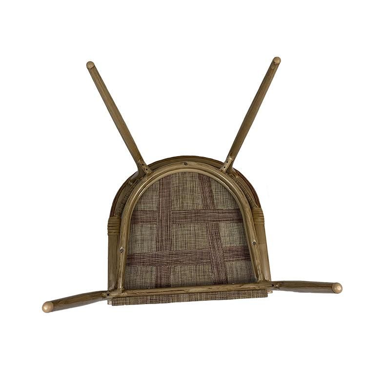 Leisure Outdoor Mesh Upholstery Lumber Support Bamboo Color Cafe Bistro Garden Furniture