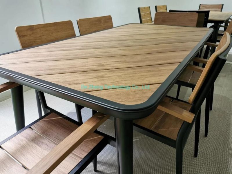 Wooden Looking Outdoor Durable Modern Teak Wood Dining Table