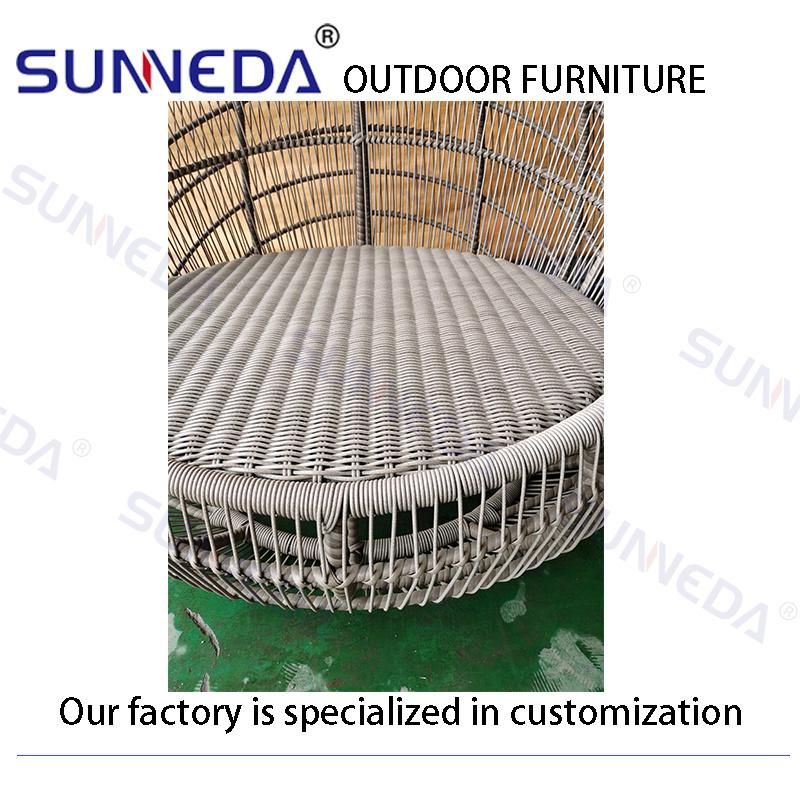 Accept Customization Rattan Garden Furniture Outdoor Round Rattan Sofa