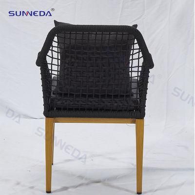 Outdoor Garden Furniture Patio Chair Aluminum Dining Rope Chair