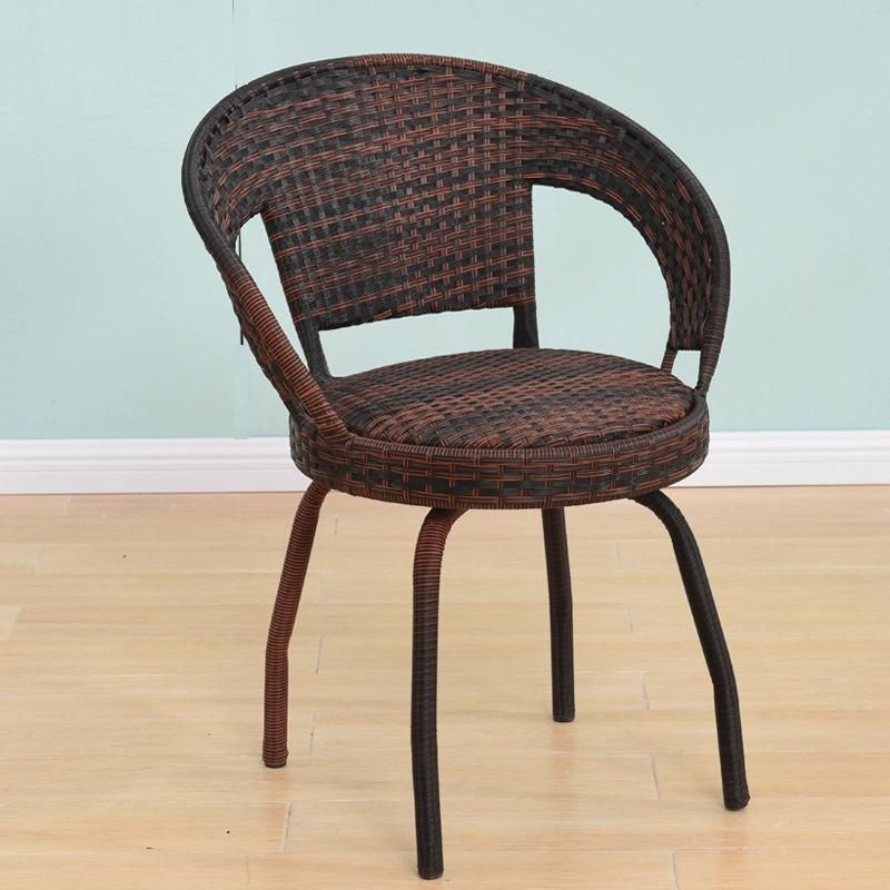 Cheap Modern Ergonomic Mesh Swivel Bistro Outdoor Rattan Chair and Table