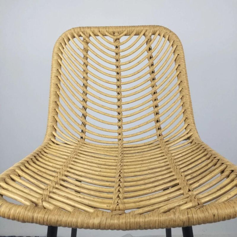 Hot Sale Durable Outdoor Weather Resistant Hotel Rattan Furniture Bar Stool Chair