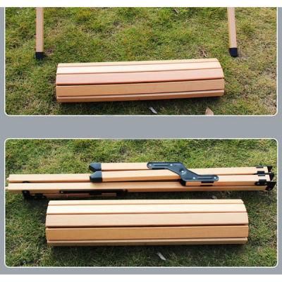 High Quality Wooden Rolling Table Lightweight Camping Picnic Beech Pine Folding Easy Roll up Outdoor Tables